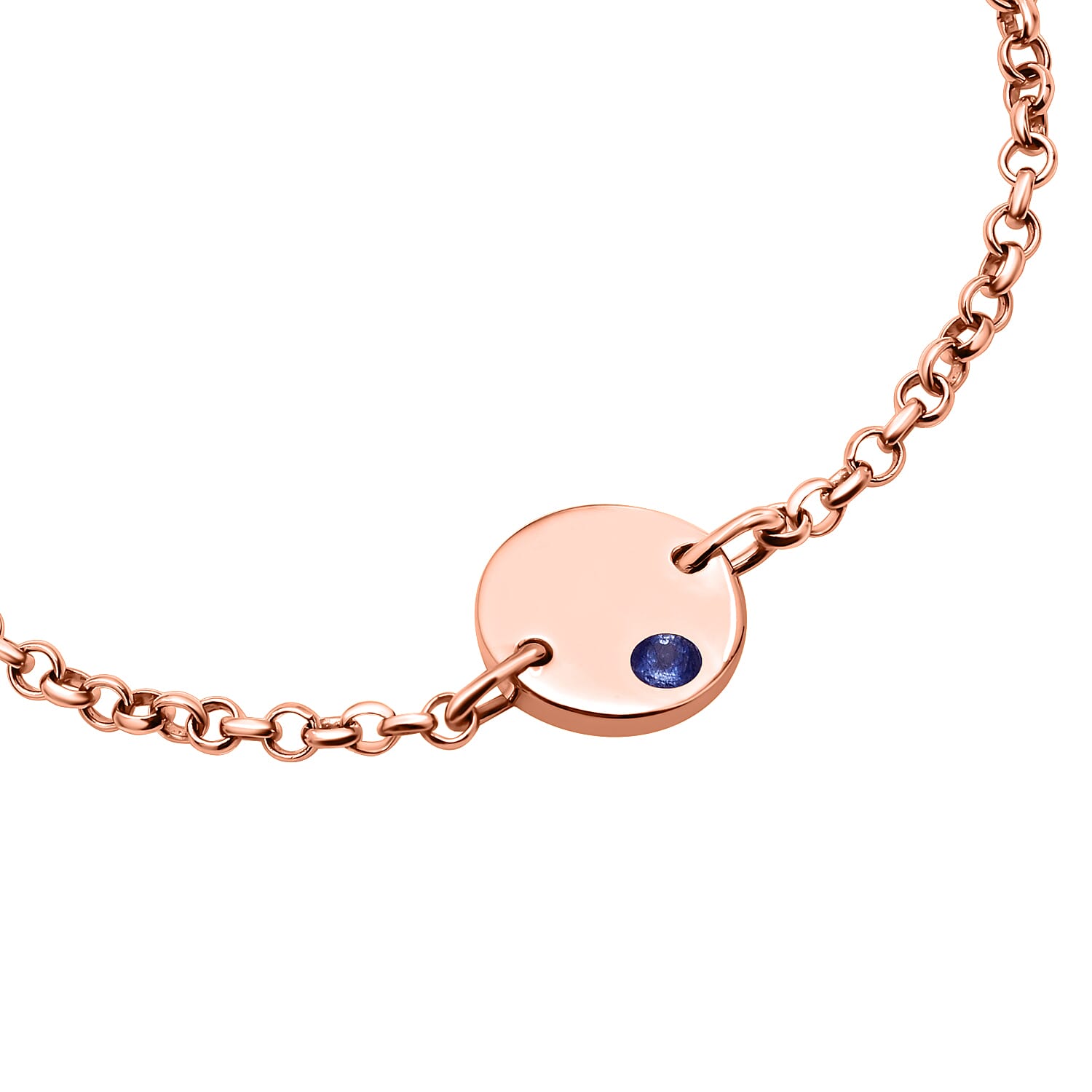 Masoala Sapphire (FF) Bracelet (Size 6 with Extender) in Rose Gold Overlay Sterling Silver