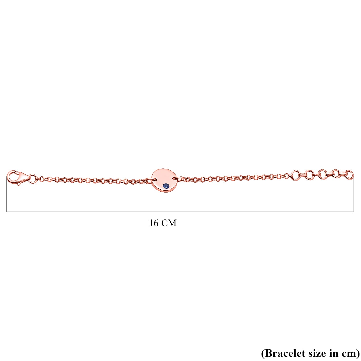 Masoala Sapphire (FF) Bracelet (Size 6 with Extender) in Rose Gold Overlay Sterling Silver