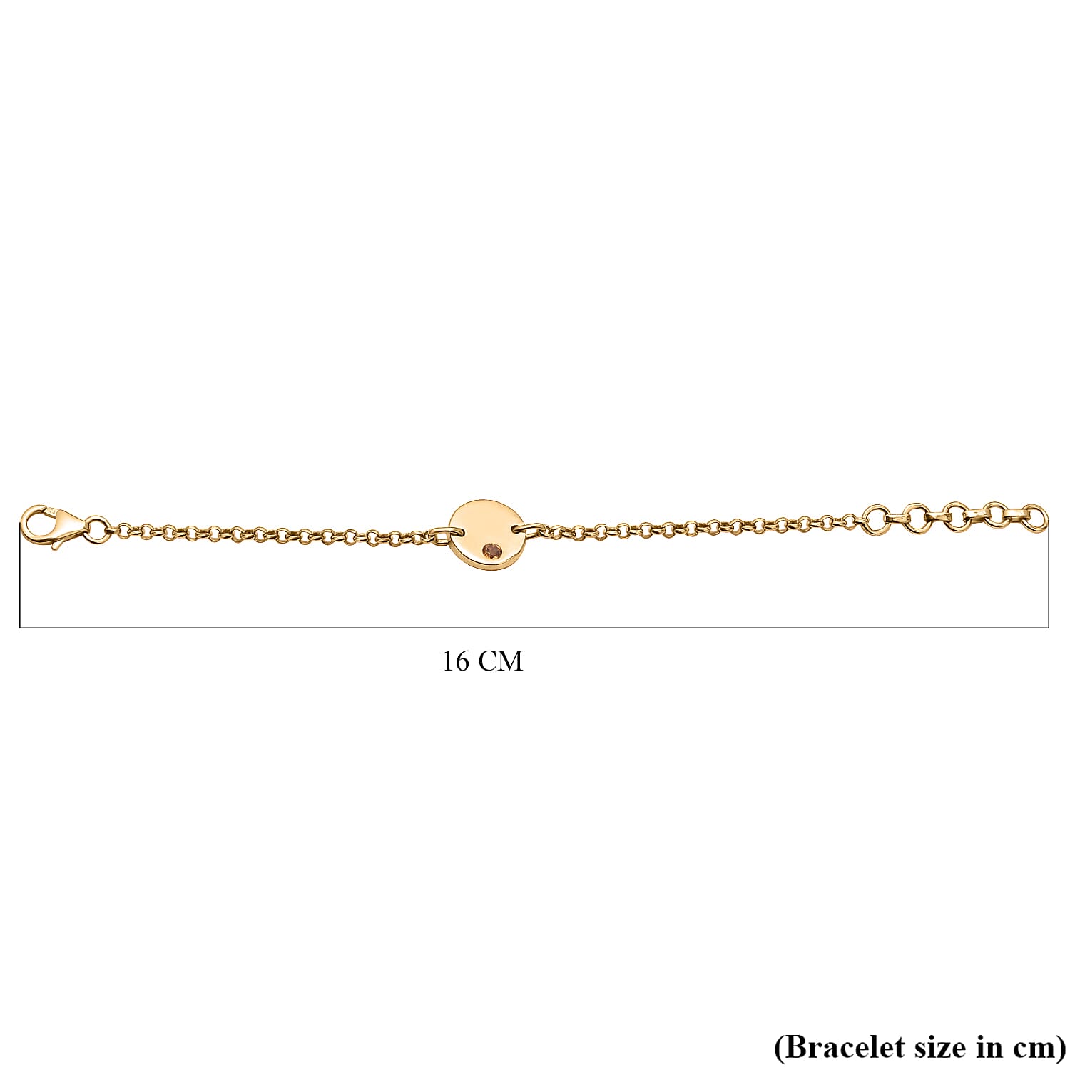 Citrine Bracelet (Size 7.5 with Extender) in 14K Gold Overlay Sterling Silver