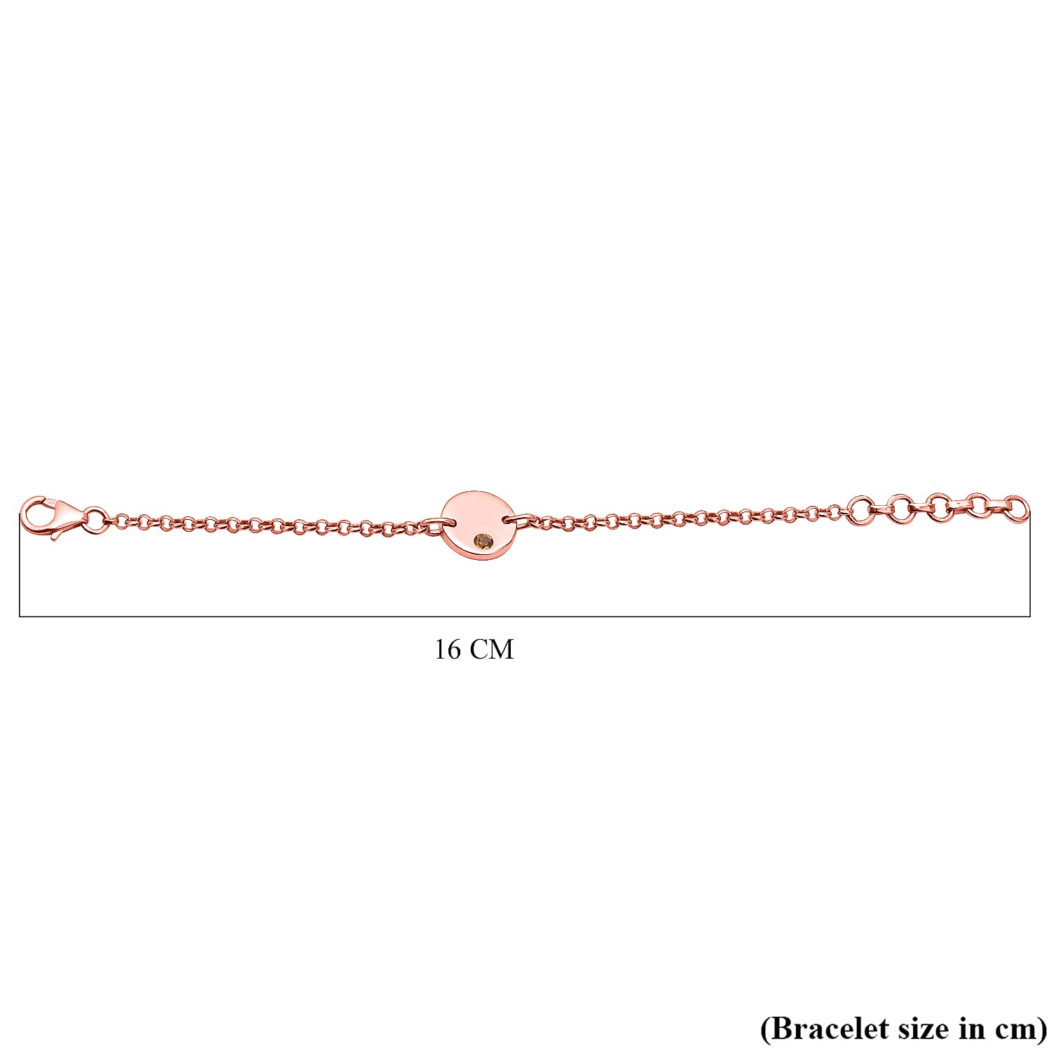 Brazilian Citrine (0.09 Ct) Sterling Silver Bracelet (Size 6)  0.085  Ct.