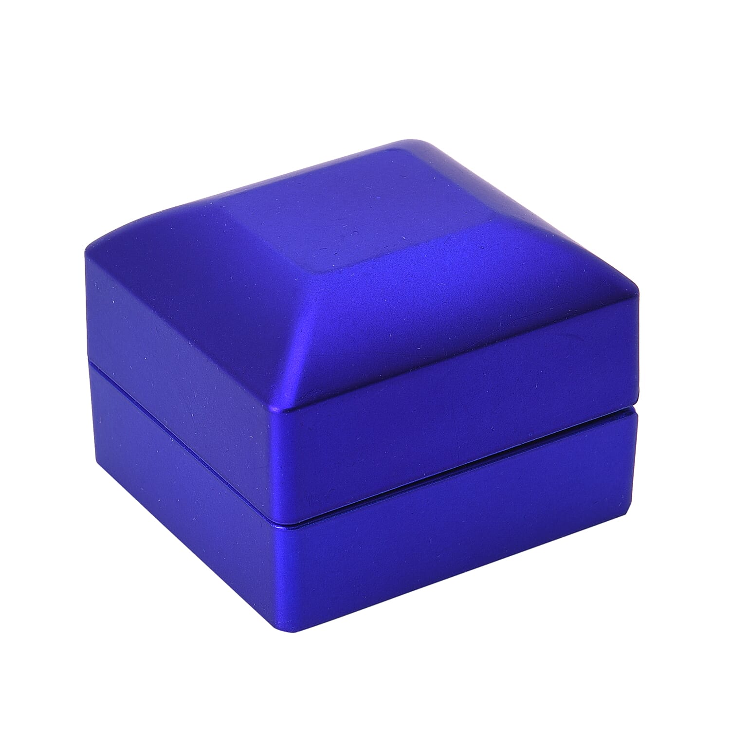 Stocking Filler Gift Idea - Solid Blue Colour Ring Box with LED Light (Size 6.3x6x5 Cm)