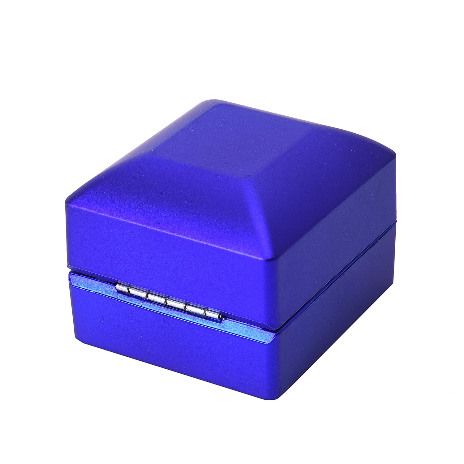 Stocking Filler Gift Idea - Solid Blue Colour Ring Box with LED Light (Size 6.3x6x5 Cm)