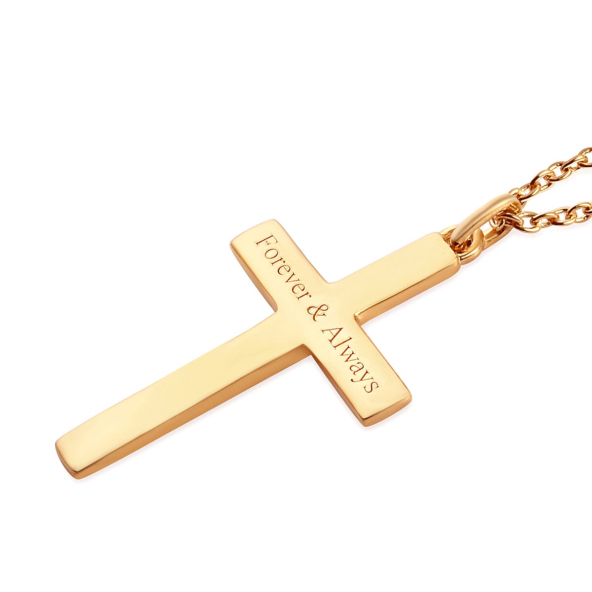 14K Gold Overlay Sterling Silver Cross Pendant