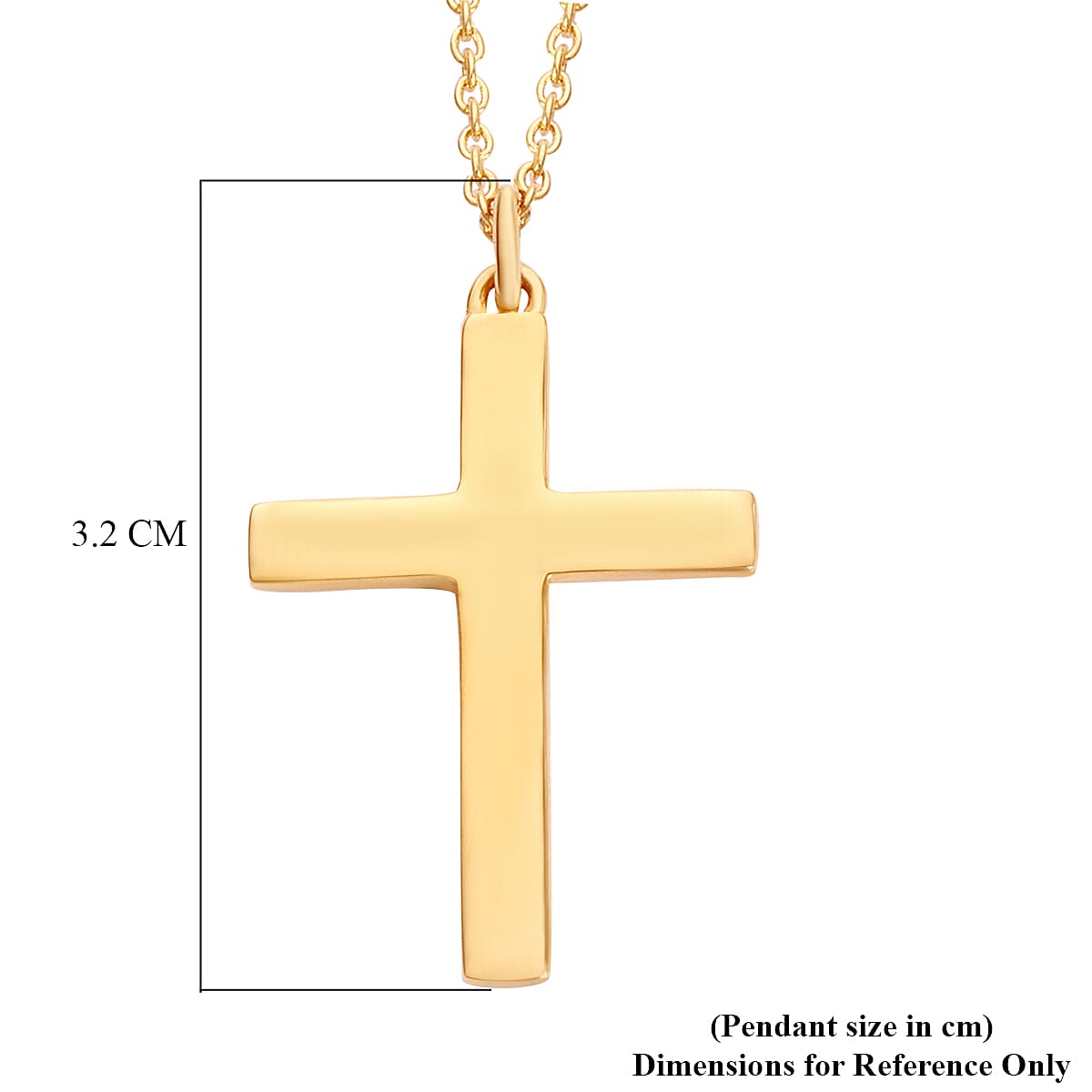 14K Gold Overlay Sterling Silver Cross Pendant