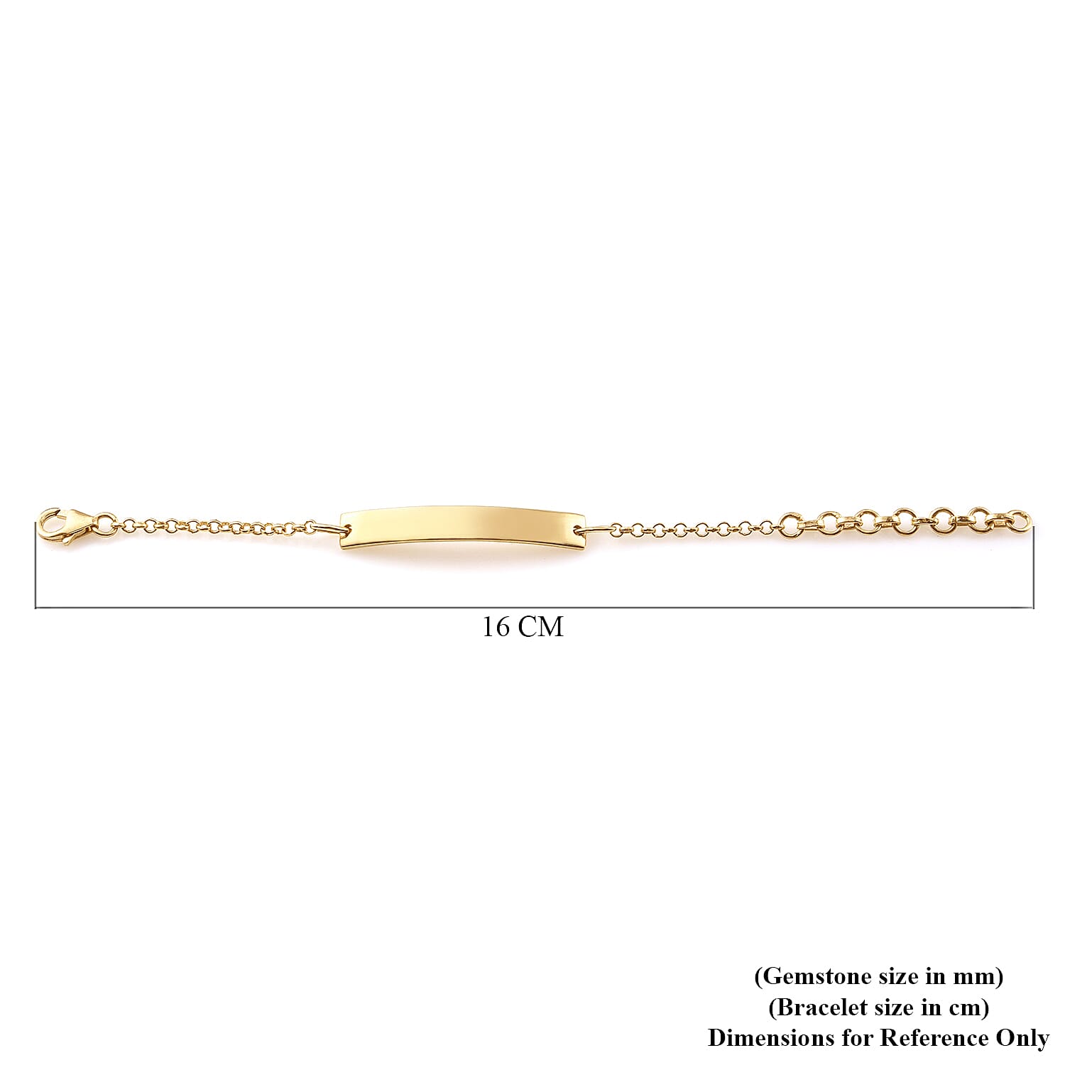 14K Gold Overlay Sterling Silver Bracelet (Size 6)