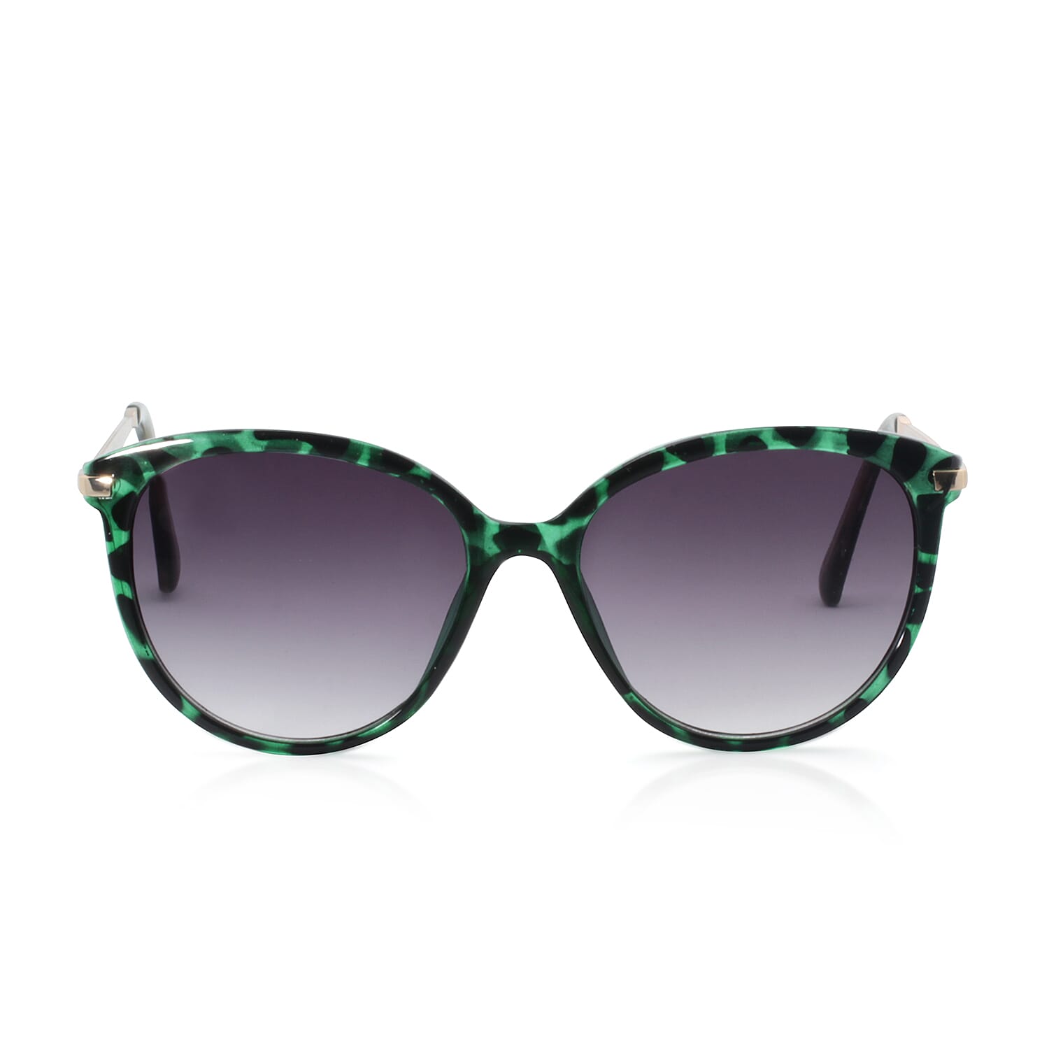 Designer Inspired Leopard Print Fashion Sunglasses - Green