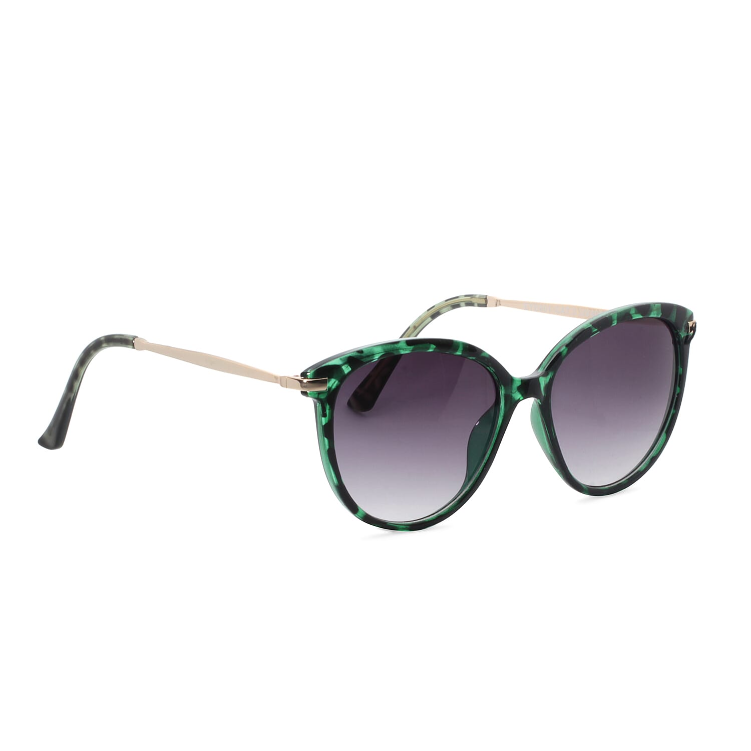 Designer Inspired Leopard Print Fashion Sunglasses - Green