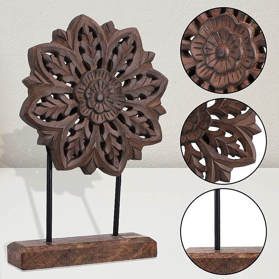 NAKKASHI - Hand Carved Decorative Sculpture - Natural