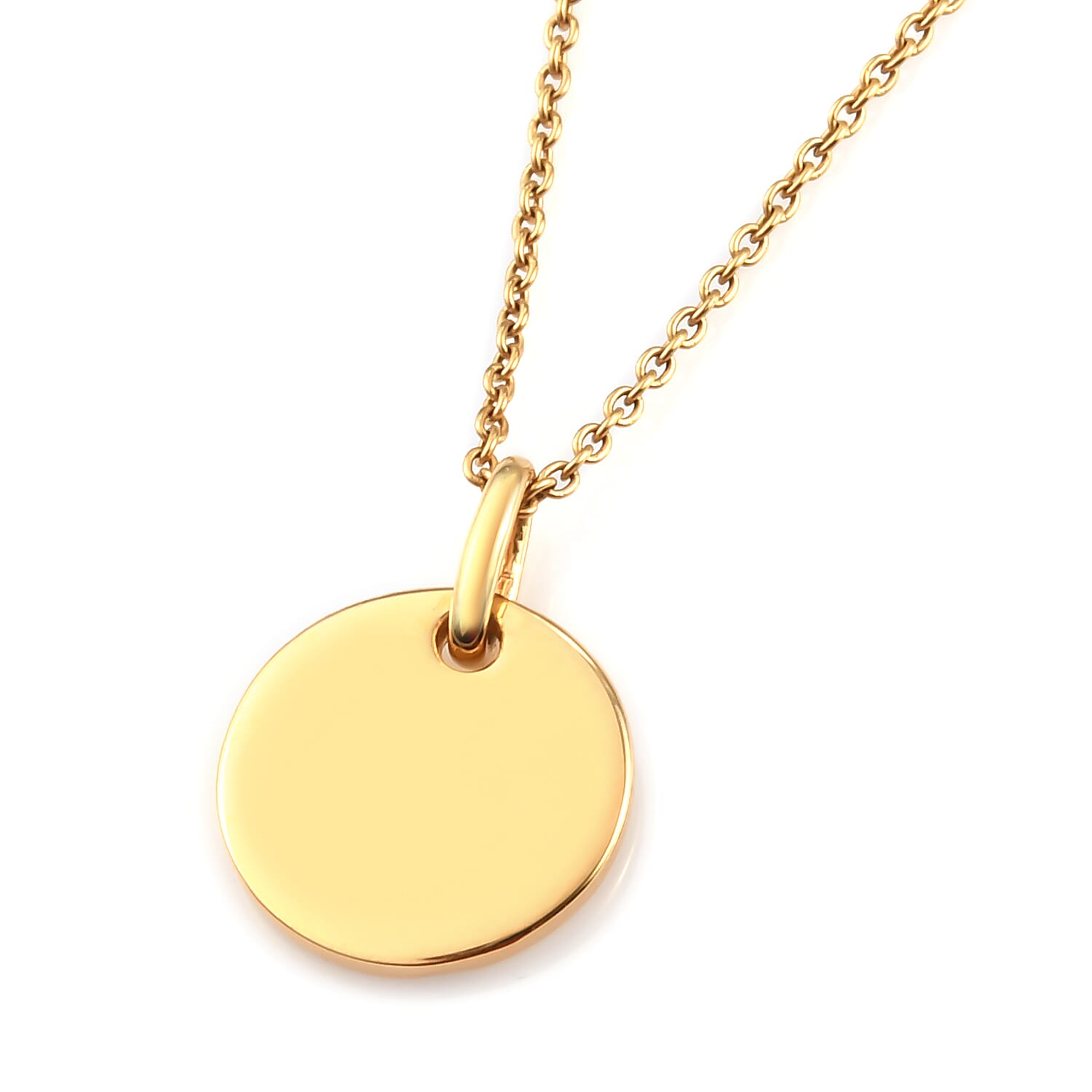 14K Gold Overlay Sterling Silver Pendant With Chain (Size 20)