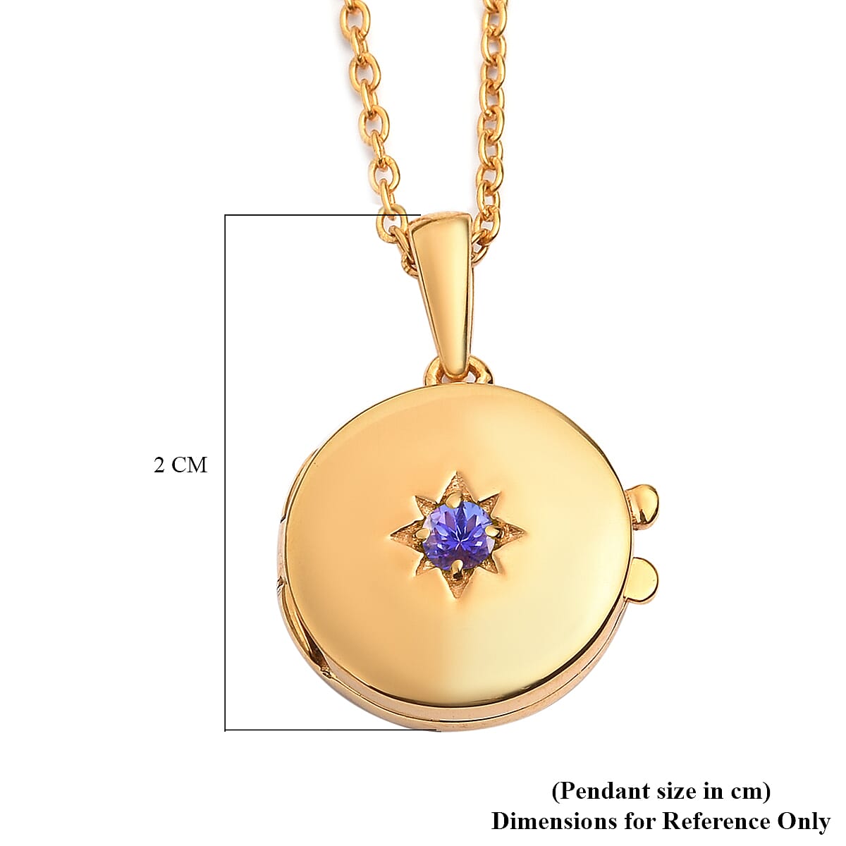 Tanzanite (0.09 Ct) 14K Gold Overlay Sterling Silver Pendant With Chain  0.085  Ct.