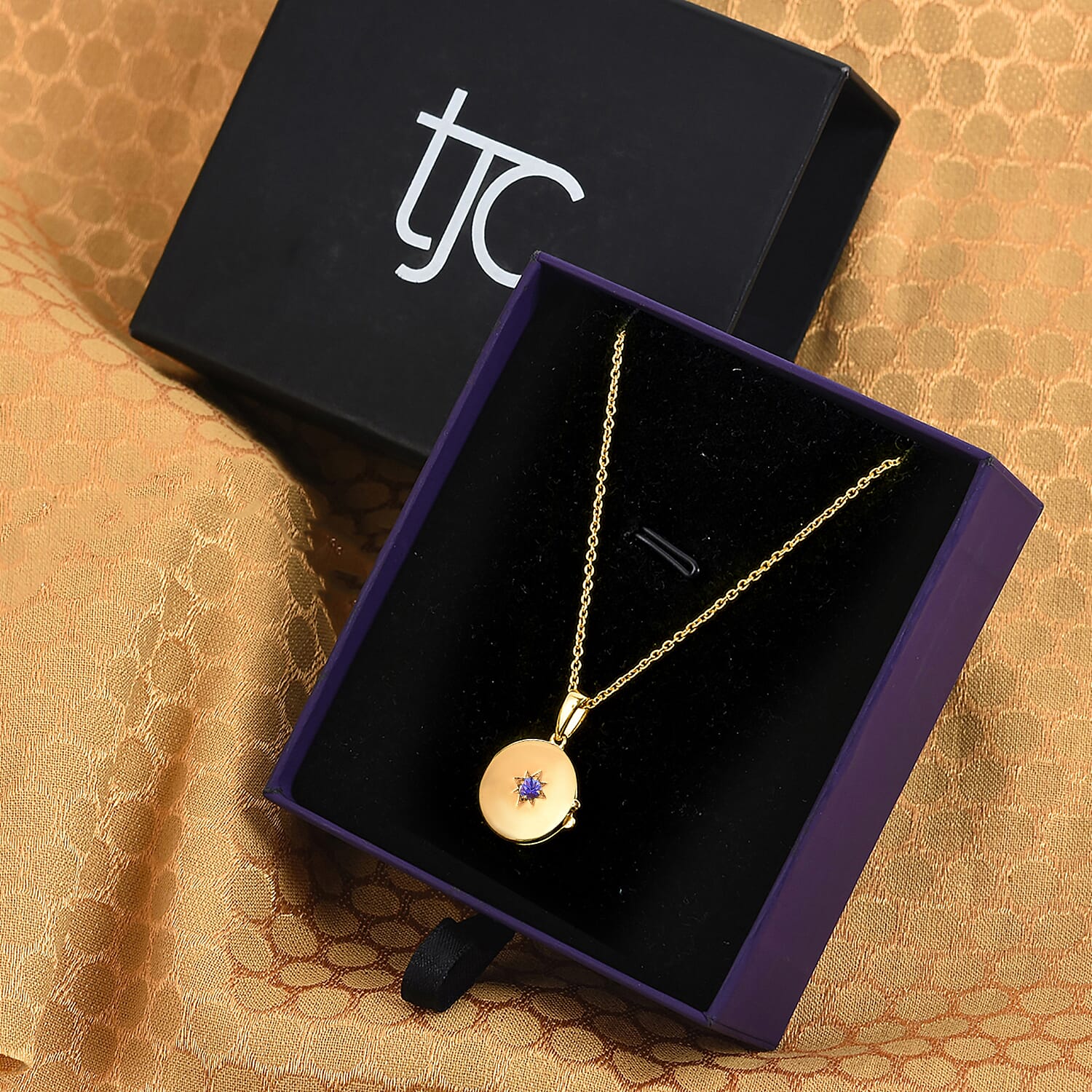 Tanzanite (0.09 Ct) 14K Gold Overlay Sterling Silver Pendant With Chain  0.085  Ct.