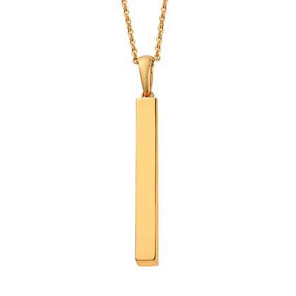 Gold Overlay Sterling Silver Pendant with Chain (Size 18), Silver