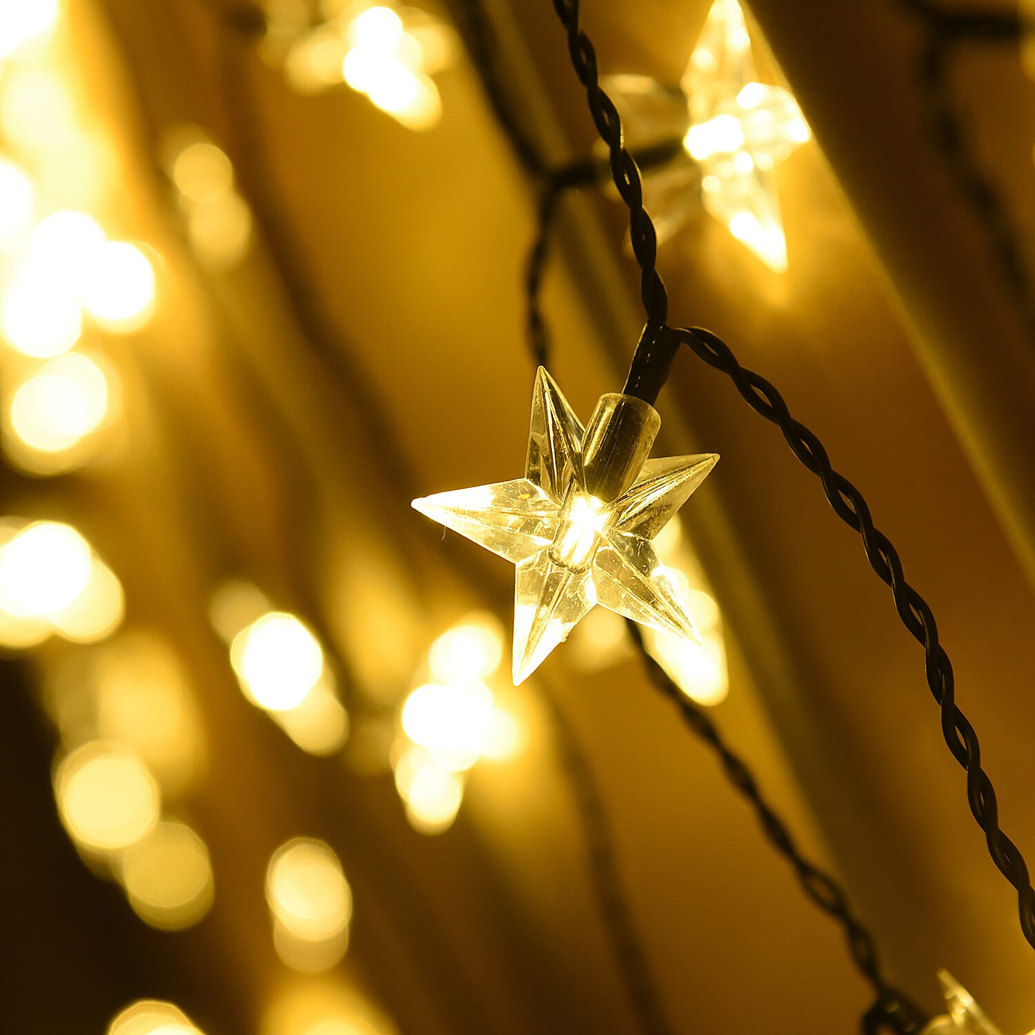 Christmas Decoration- LED Star String Lights with a Plug (Size 140cm)