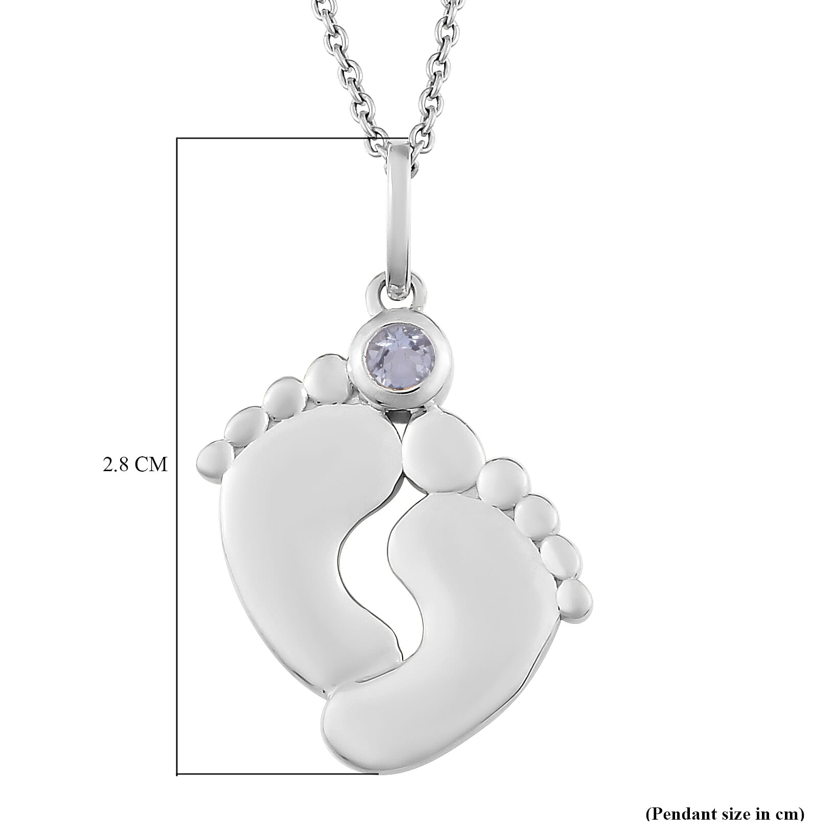 Brazilian Aquamarine Pendant With Chain (Size 16 With 2 Inch Extender) Platinum Overlay Sterling Silver Wt. 5.40 Gms