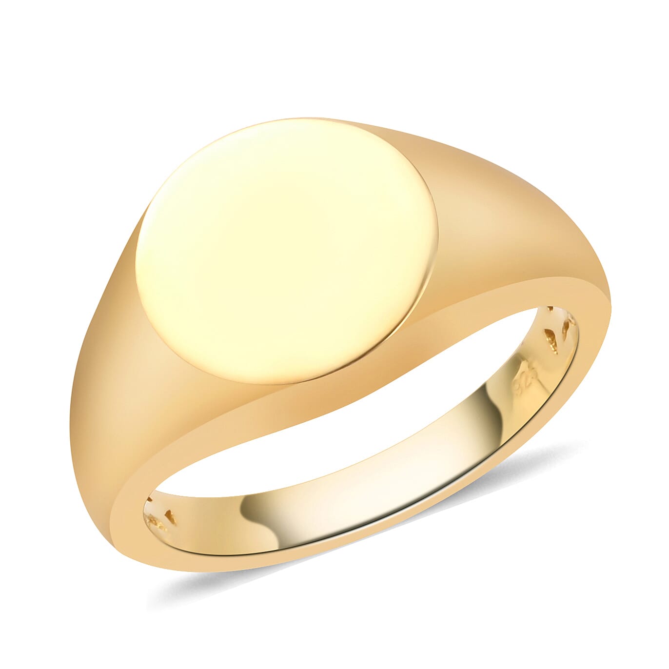 14K Gold Overlay Sterling Silver Signet Ring