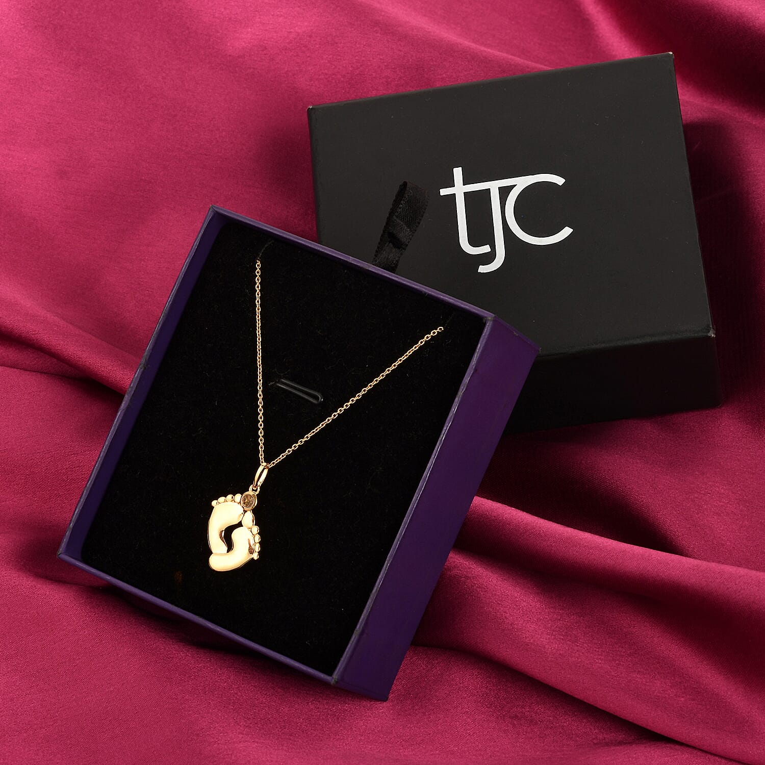 Brazilian Citrine Pendant With Chain in 14K Gold Plated Sterling Silver