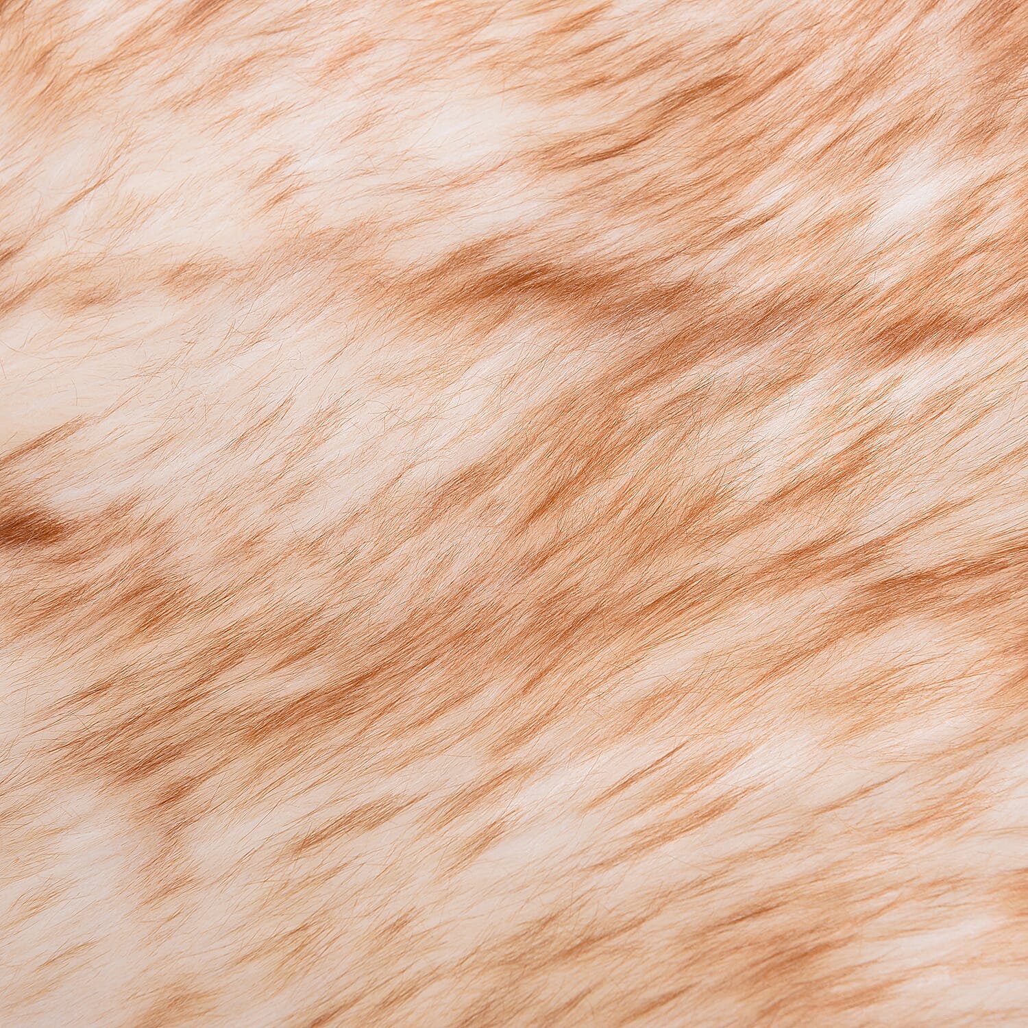 2 Piece Set - Faux Fur Small Carpet (100x60cm) with Cushion (45x45cm-1Pc) - Golden