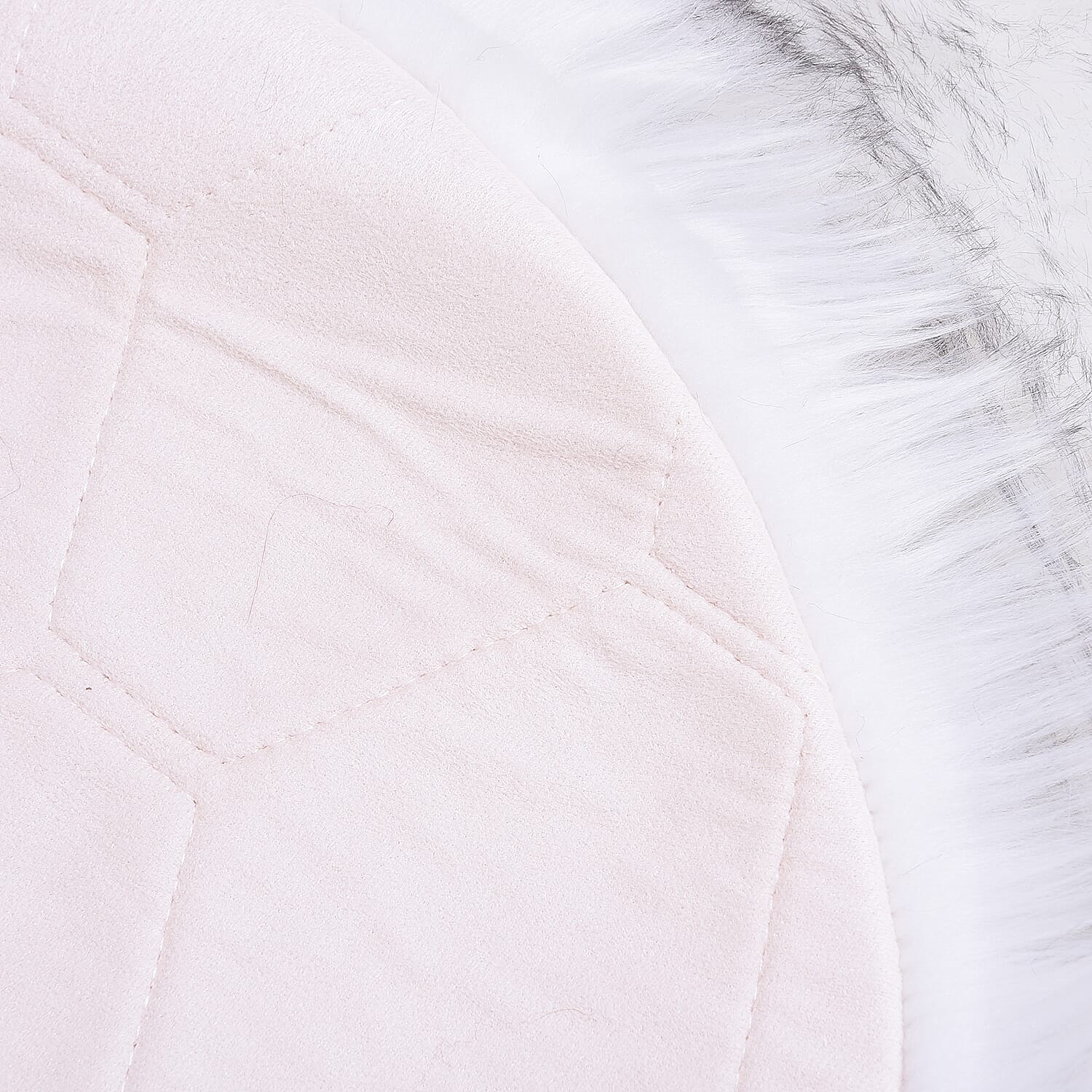 3 Piece Set - Long Pile Faux Fur Rug (100x180cm) with 2 Sofa Cushion Covers (45x45cm-2Pcs) - White