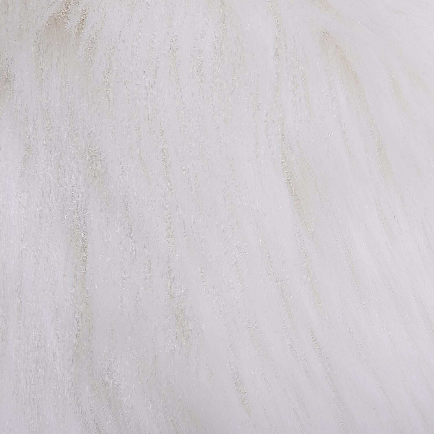 2 Piece Set - Faux Fur Small Carpet (100x60cm) with Cushion (45x45cm-1Pcs) - Ivory