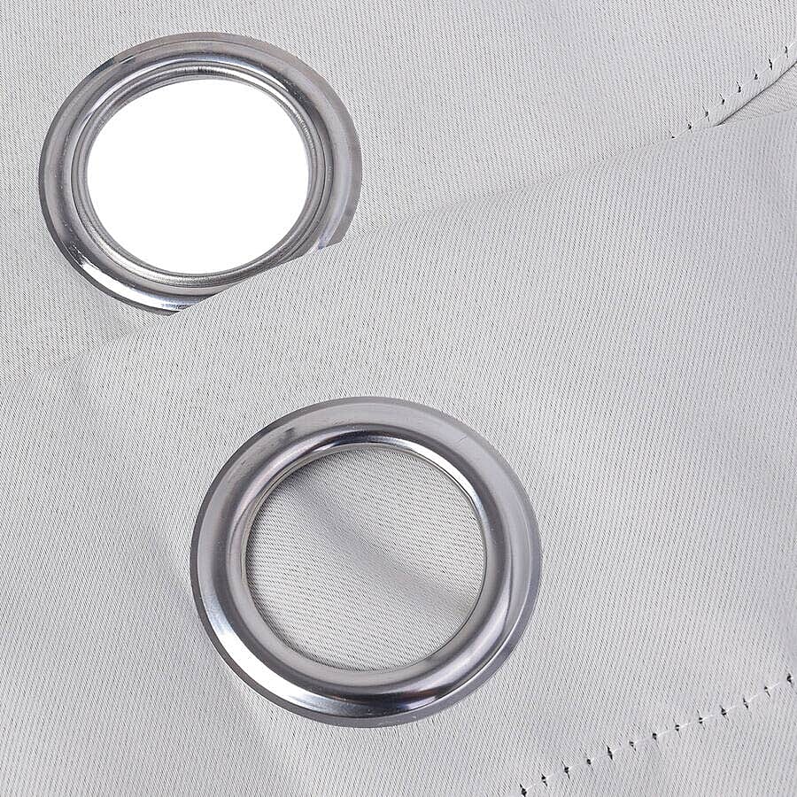 2 Piece Set - Blackout Curtains with Metal Eyelets (Size 240x140 cm) - Off-White