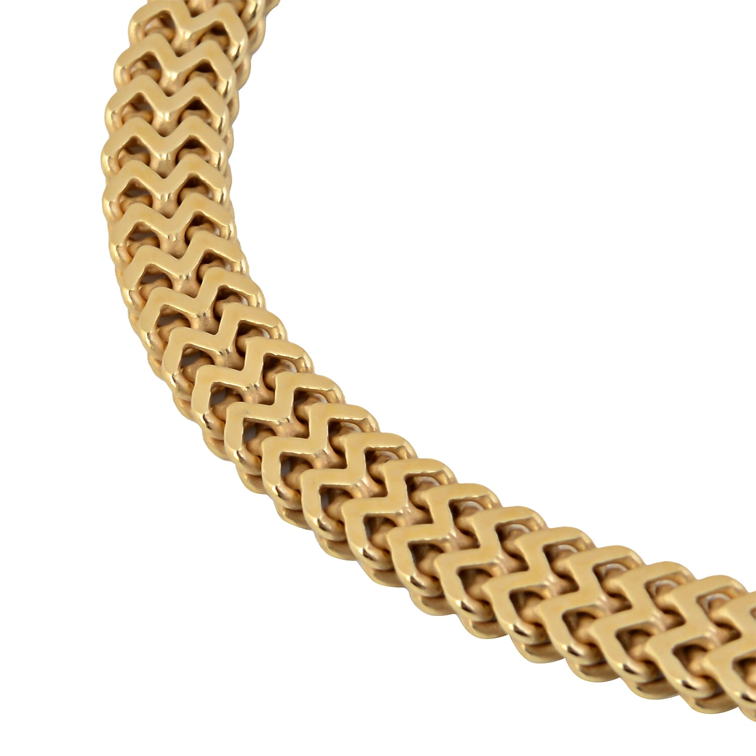 Made in Italy - 14K Gold Overlay Sterling Silver Bracelet (Size 8), Silver wt 13.20 Gms