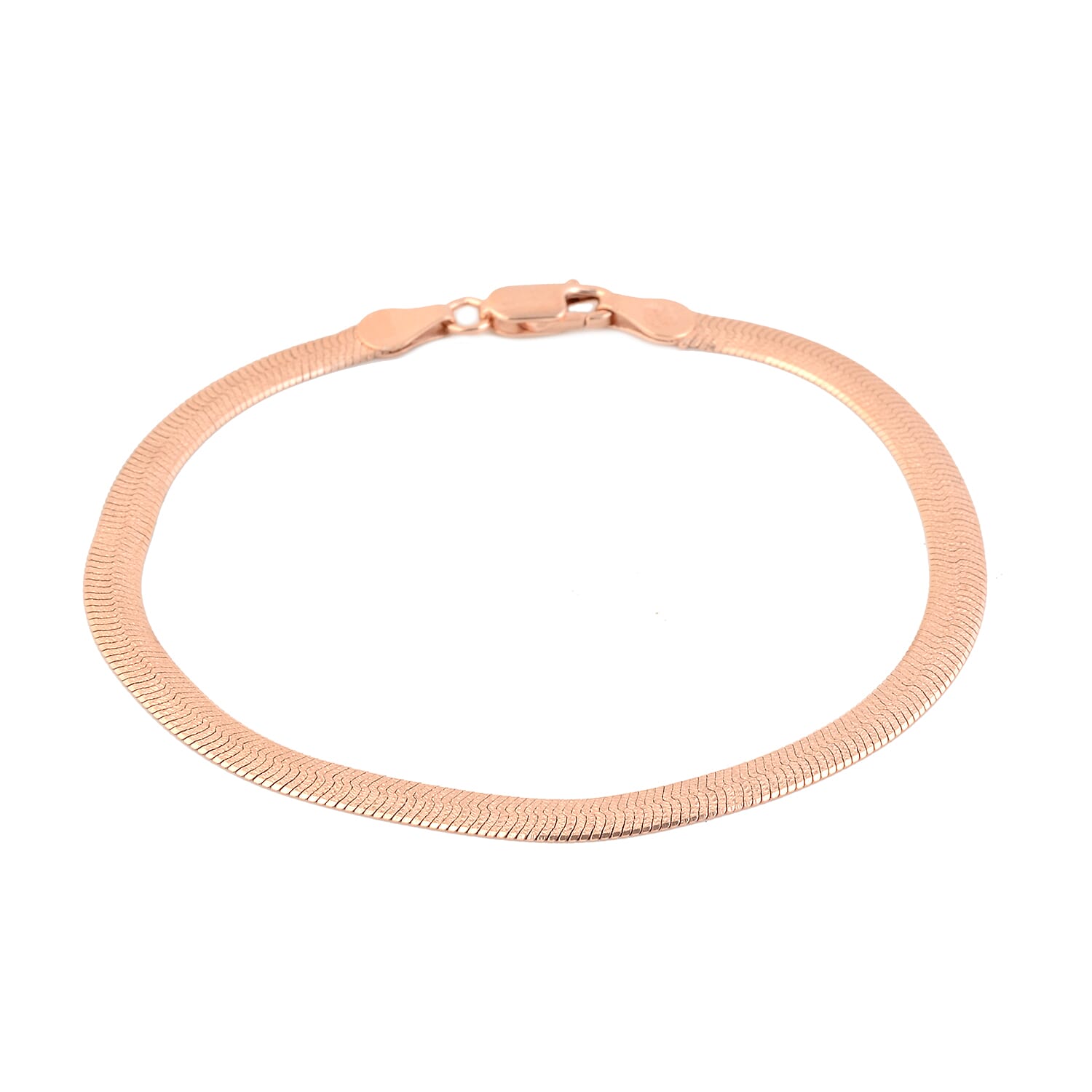 Made in Italy - Rose Gold Overlay Sterling Silver Bracelet (Size 7.5)