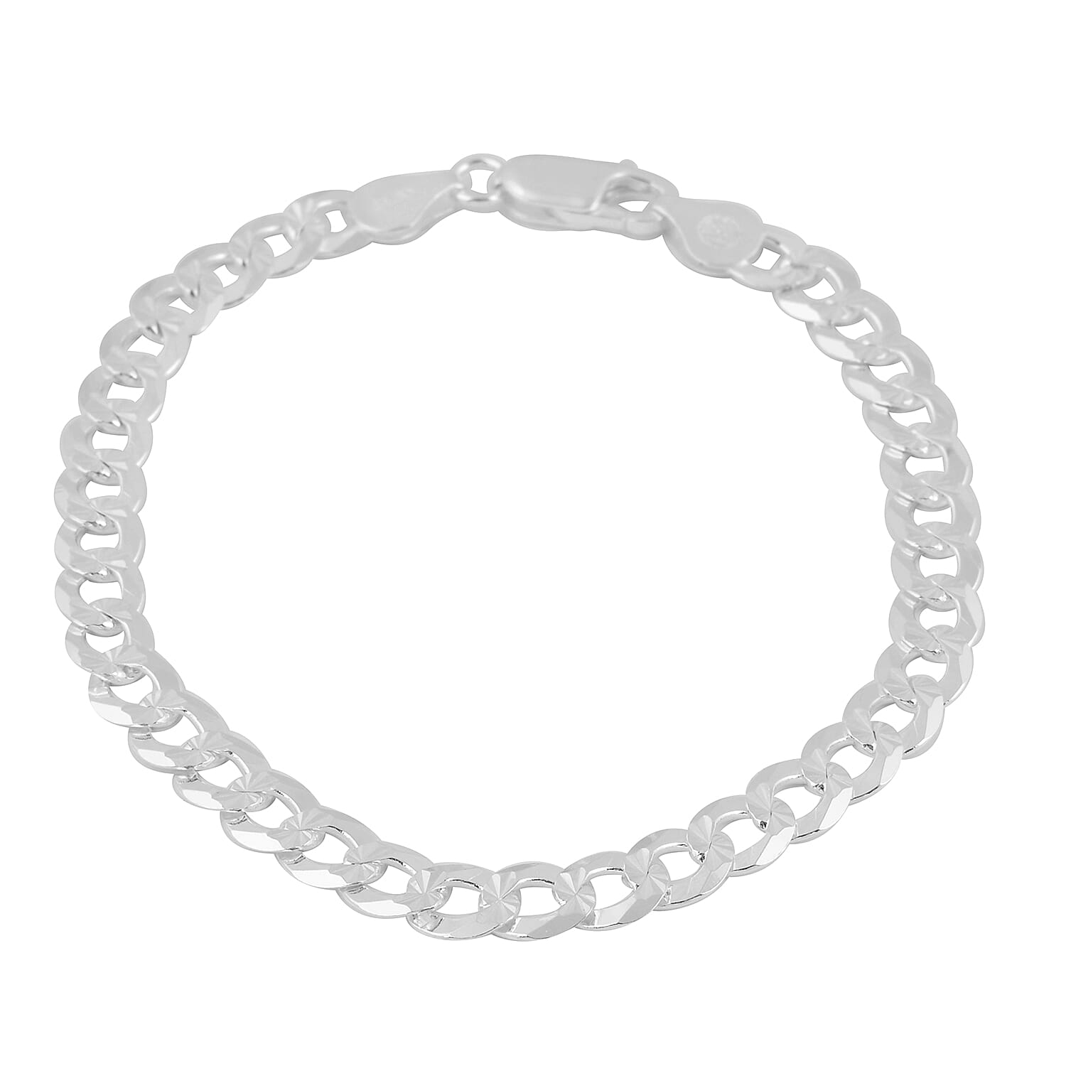 Made in Italy - Sterling Silver Bracelet (Size 7.5), Silver wt 7.14 Gms