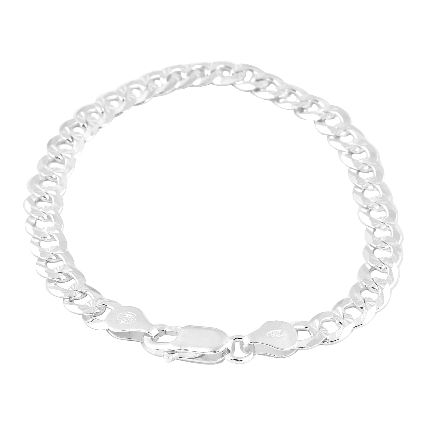 Made in Italy - Sterling Silver Bracelet (Size 7.5), Silver wt 7.14 Gms