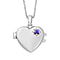 Tanzanite Heart Locket Pendant With Chain ( Size 18)  in Platinum Overlay Sterling Silver, Silver Wt 5.92 Gms