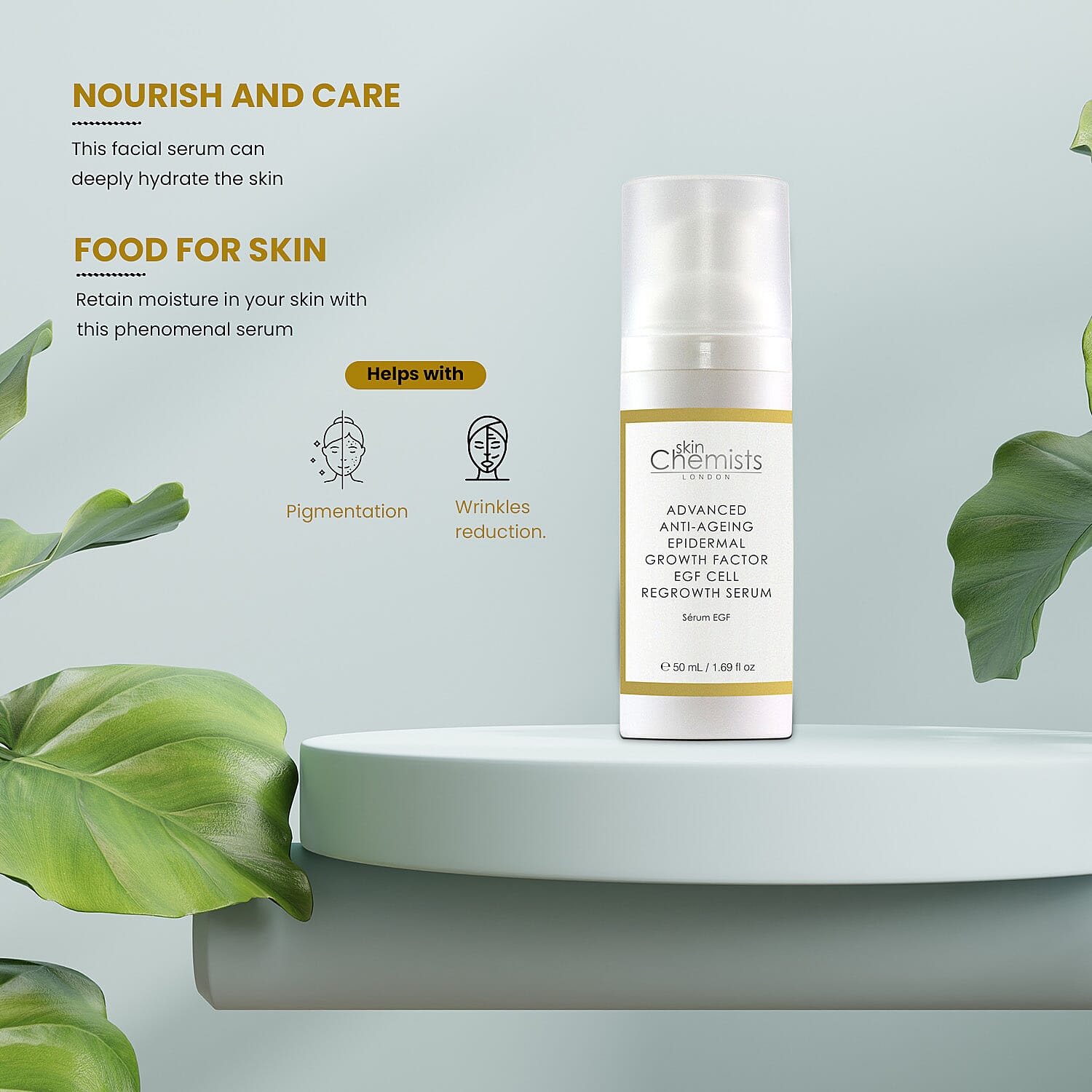 Skin Chemists- Advanced Anti - Ageing Epidermal Growth Factor Cell Regrowth Serum - 50ml