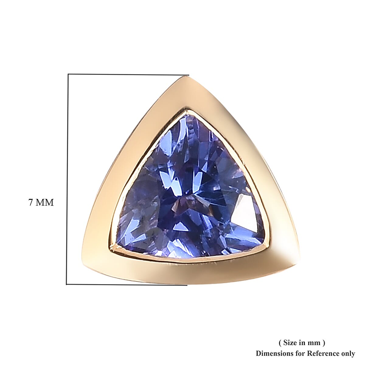 ILIANA 18K Yellow Gold AAA Tanzanite Stud Earrings 1.00 Ct.