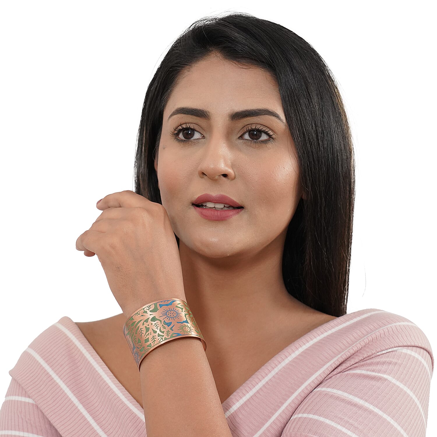 Antique Patina Cuff Bangle (Size 7)