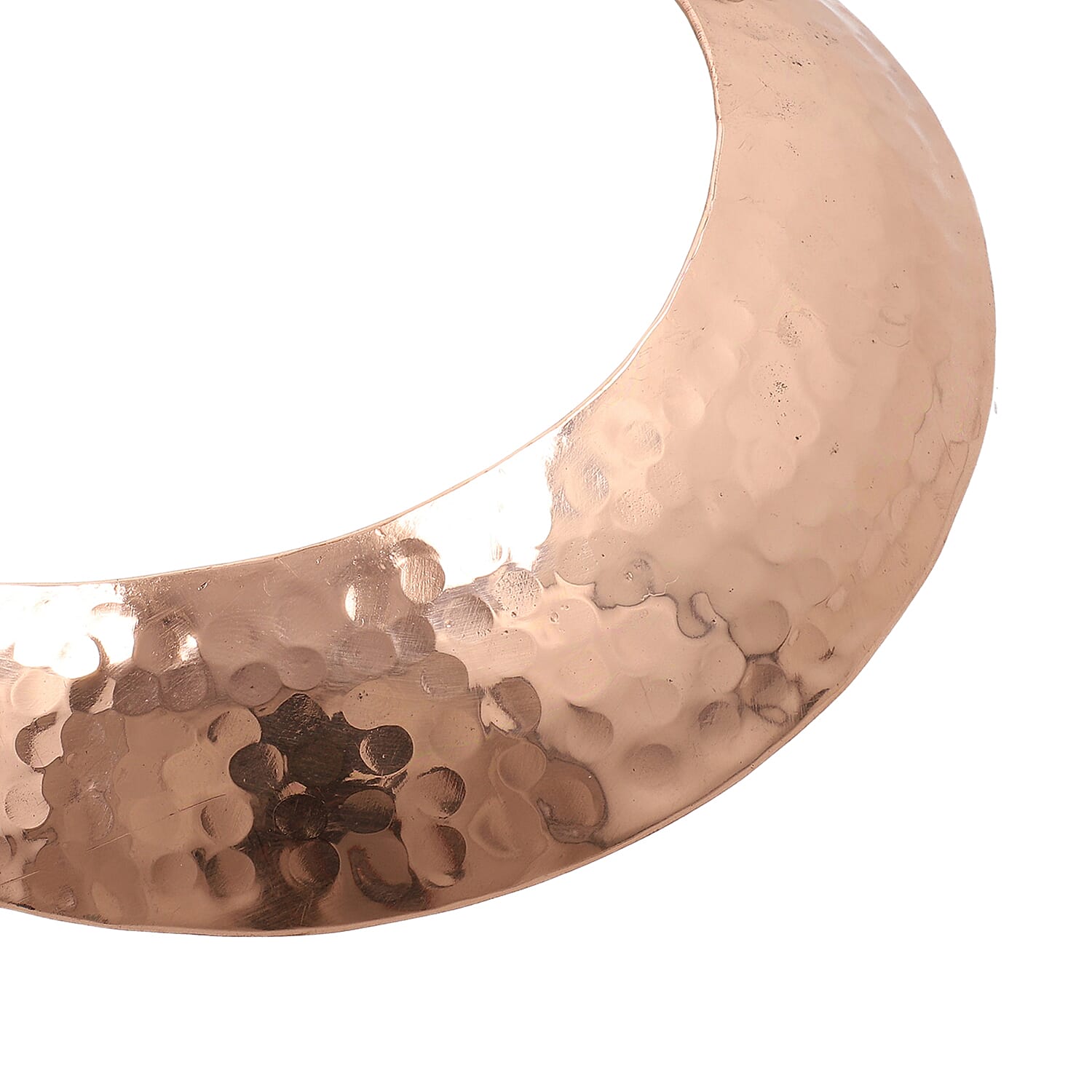 Shiny Hammered Necklace (Size 16) in Bronze Tone