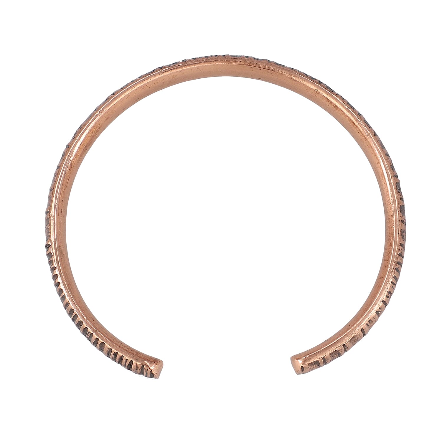 Antique Copper Embossed Cuff Bangle (size 6)