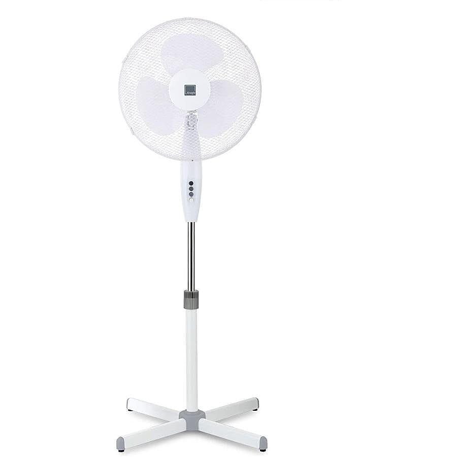 Pedestal Stand 16 Inch Fan (140cm Adjustable Height, 3 Speed Setting, Extra Wide Cross Base, Oscillating, Tilting Head)