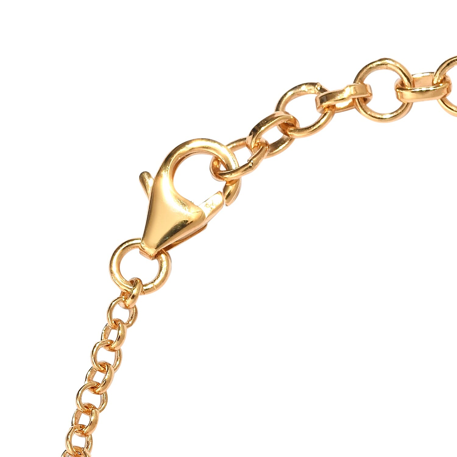 14K Gold Overlay Sterling Silver Bracelet (Size 5.5 with 2 inch Extender)