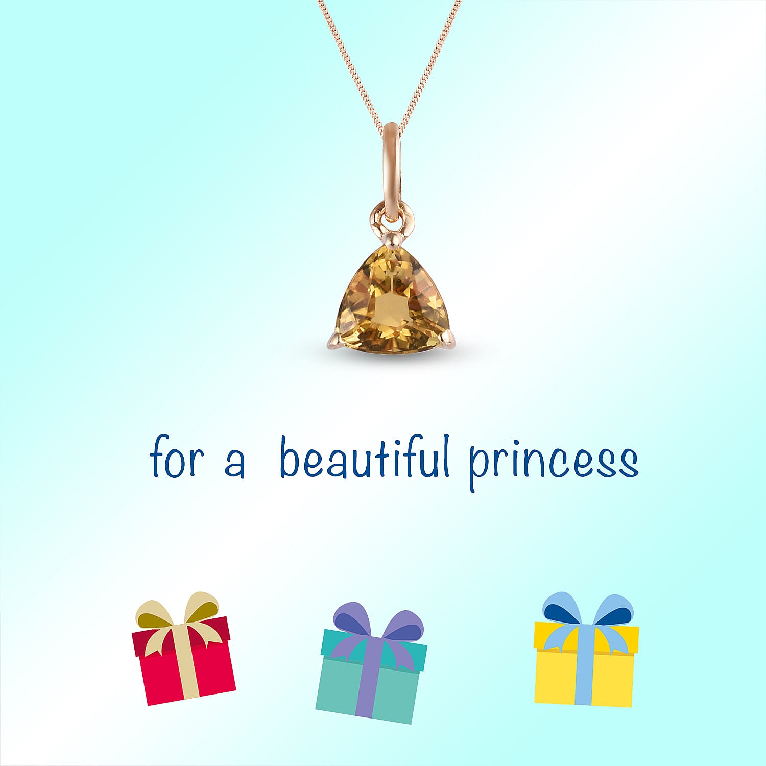 9K Yellow Gold AA Marialite Soliatire Pendant 0.40 Ct.