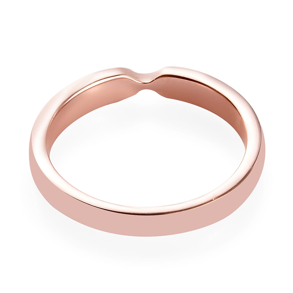 Rose Gold Overlay Sterling Silver Arrow Band Ring