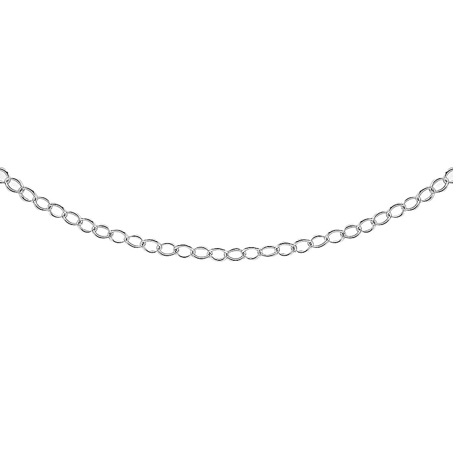 One Time Close Out Sterling Silver Rolo Chain (Size 18) with Spring Ring Clasp