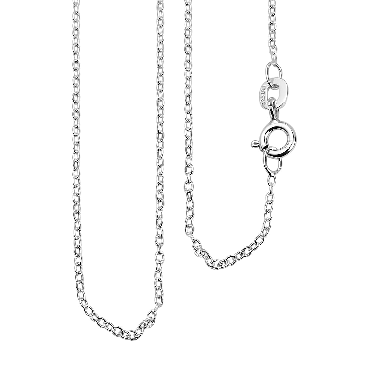 Hatton Garden Close Out Deal- Italian Made Sterling Silver Trace Chain (Size 16) with Spring Ring Clasp