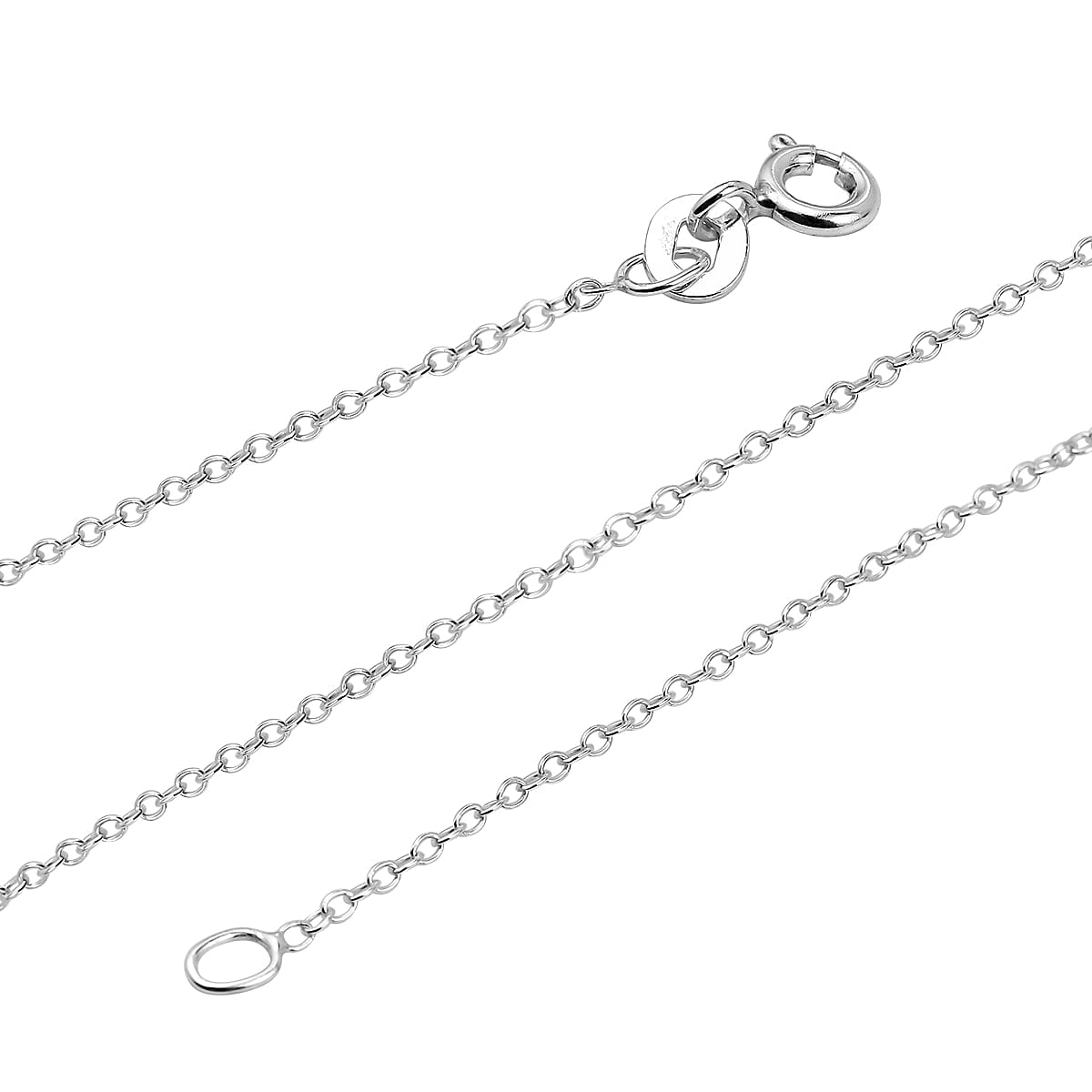 Hatton Garden Close Out Deal- Italian Made Sterling Silver Trace Chain (Size 16) with Spring Ring Clasp