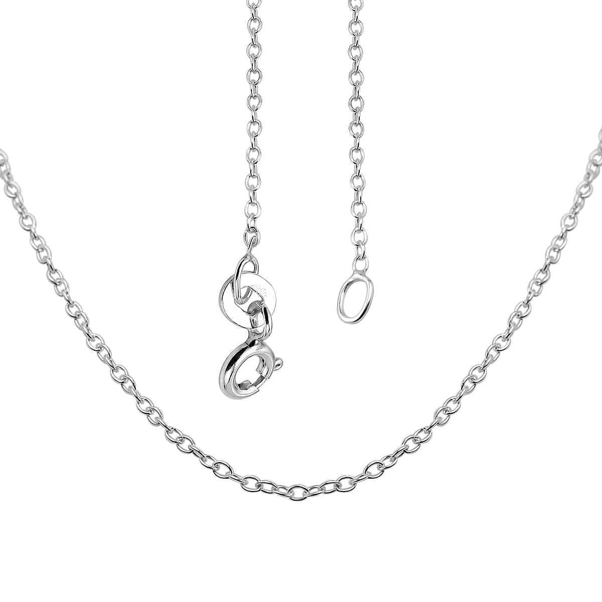 Hatton Garden Close Out Deal- Italian Made Sterling Silver Trace Chain (Size 16) with Spring Ring Clasp