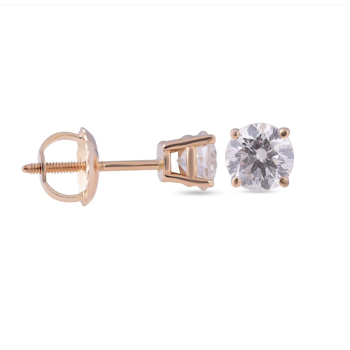 Diamond (0.50 Ct) 14K Y Gold Earring  0.500  Ct.