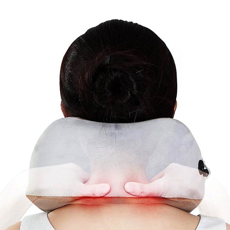 U-Shaped Neck Velvet and Memory Foam Massager (2x22.5x11cm) - Beige