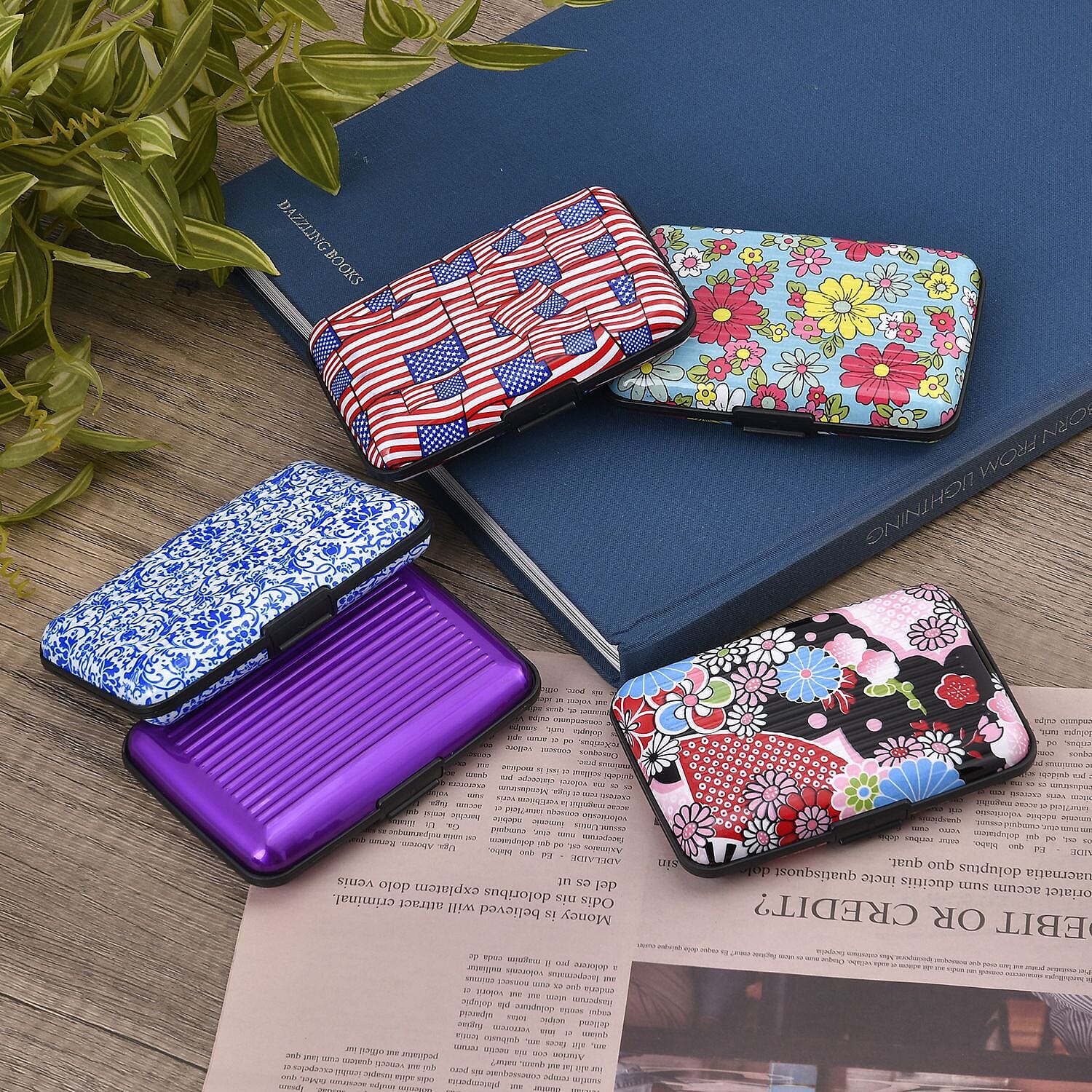 Set of 5 - RFID Blocker Card Holder (Size 10x7 cm) - Multi