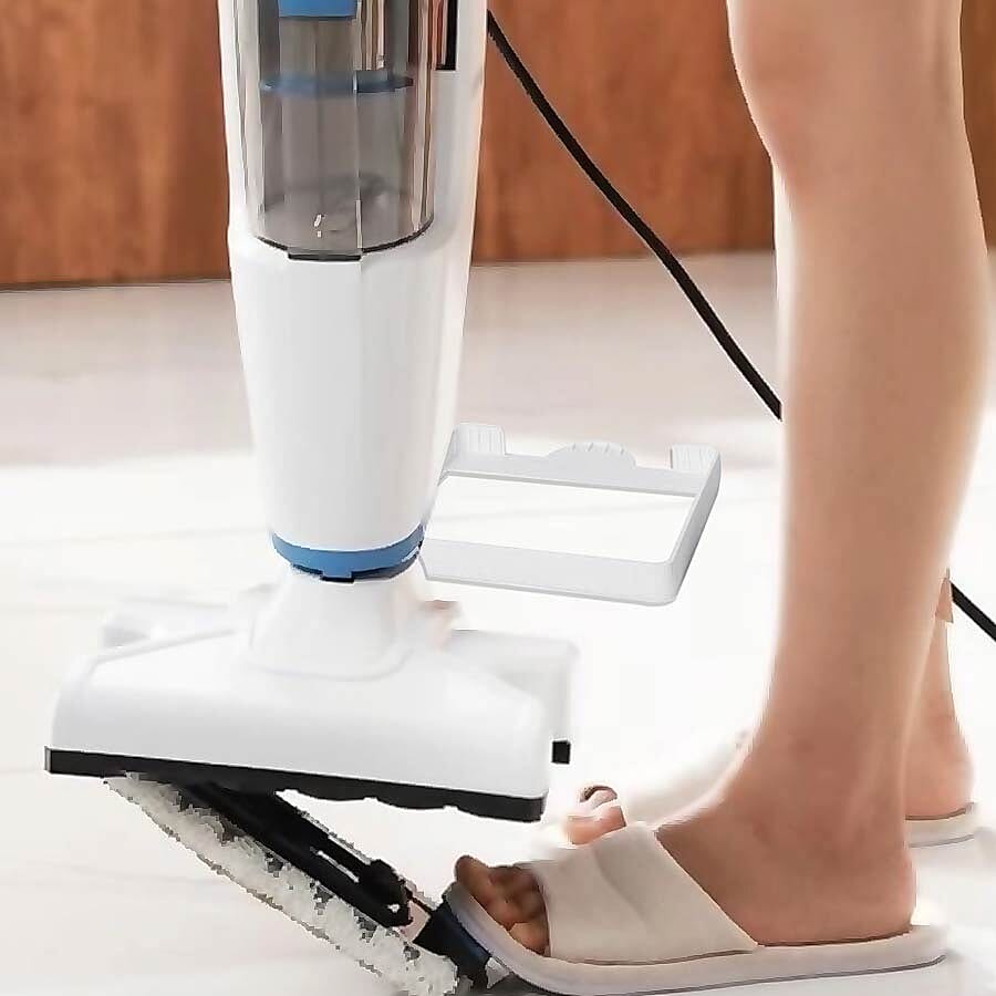 Homesmart 2-in-1 Steam Vacuum Cleaner (114x32x25cm) and Carpet Glider (25.65x23.54x4.18cm)