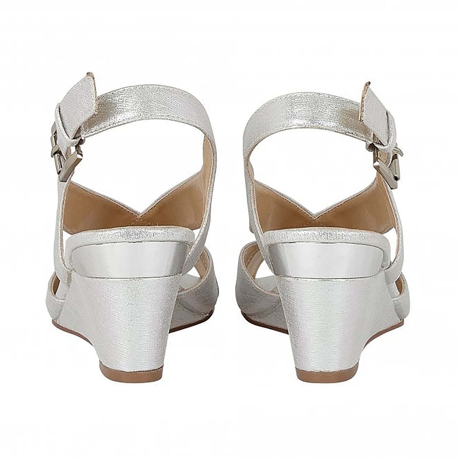 Lotus Dominica Sling-Back Wedge Sandals (Size 4) - Silver