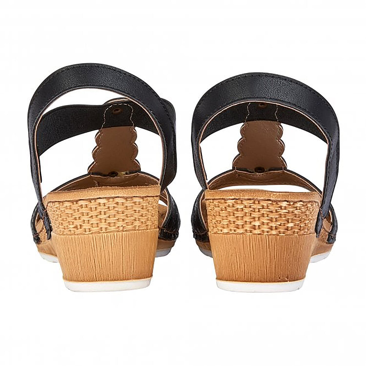 Lotus Padova Wedge Sandals (Size 5) - Black