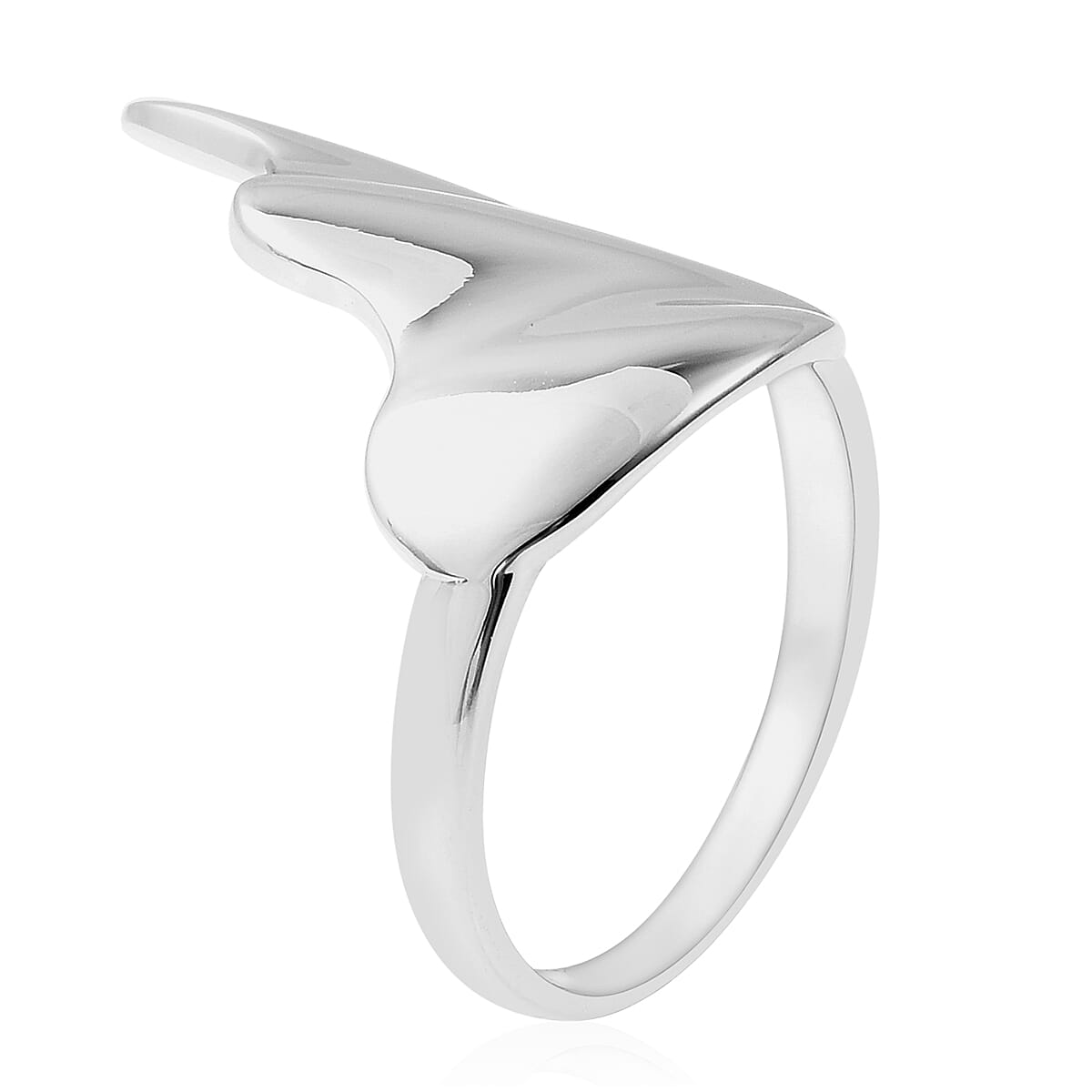 LucyQ Fluid Collection- Rhodium Overlay Sterling Silver Ring