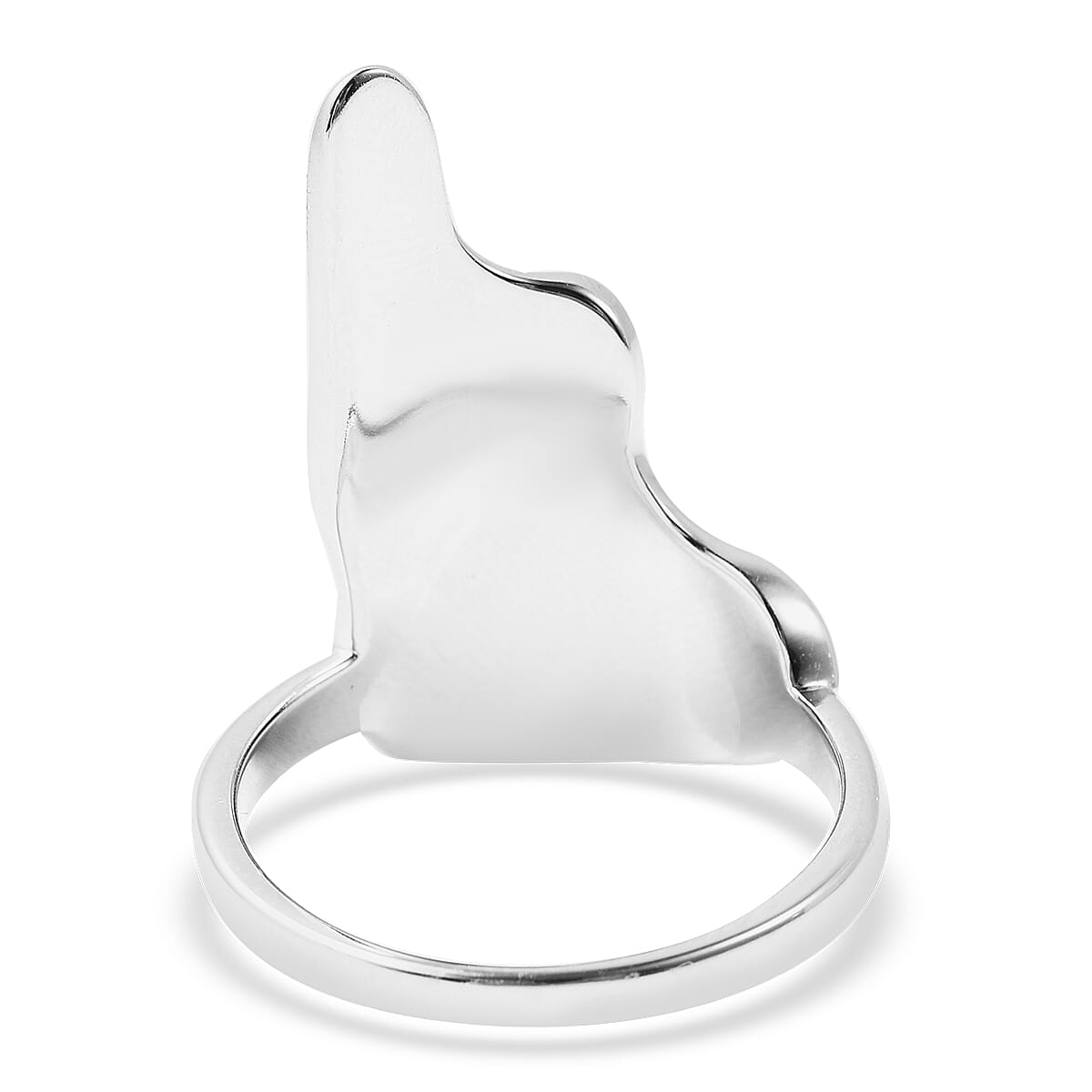 LucyQ Fluid Collection- Rhodium Overlay Sterling Silver Ring